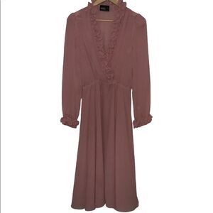 Ursula Of Switzerland Pink Mauve Ruffled Dress